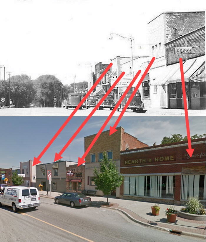 Silhouette Theater - Then Vs Now Comparison (newer photo)